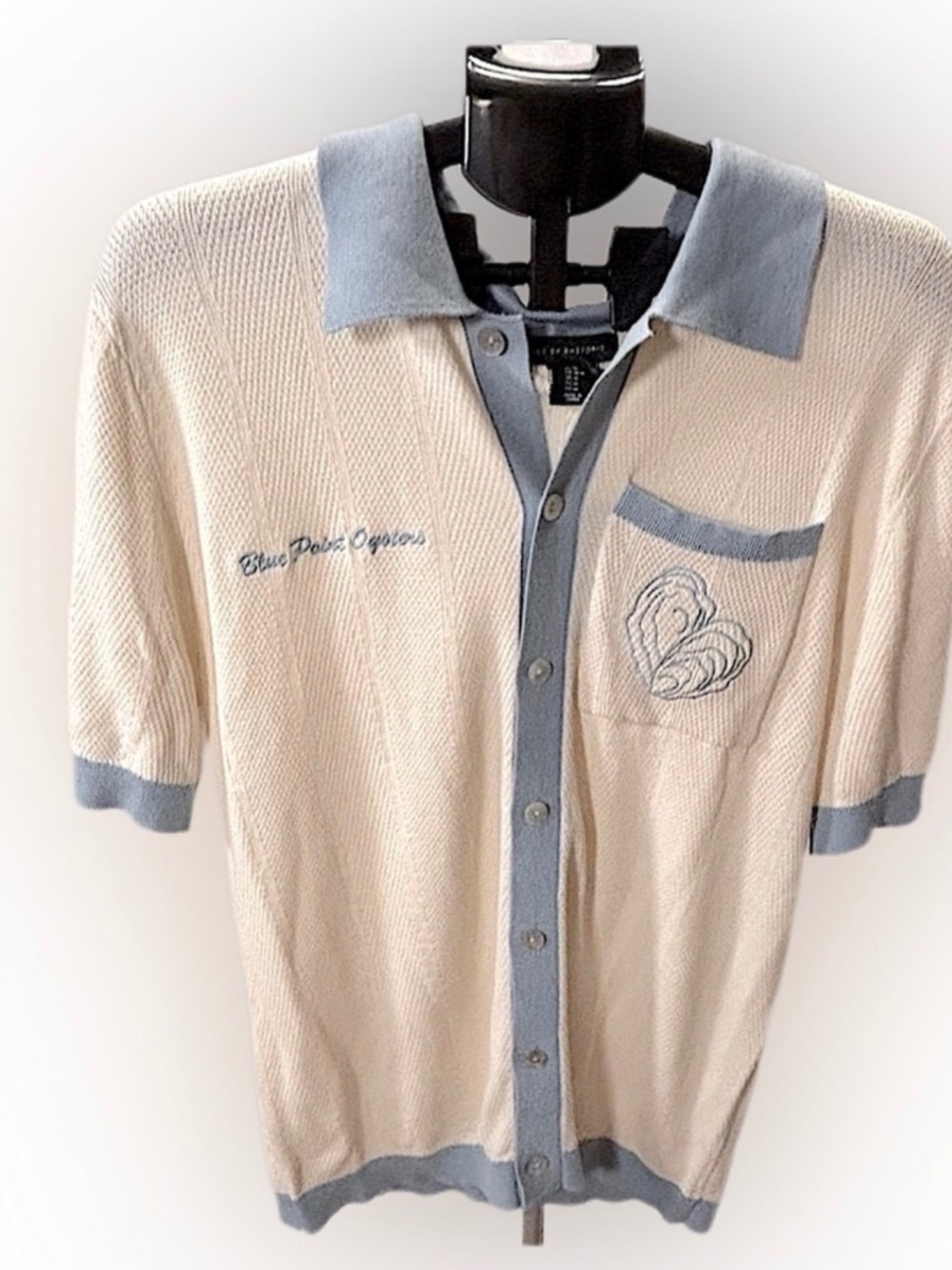 NWT Art of Rhetoric Knit Cardigan”Blue Point Oysters”  XL